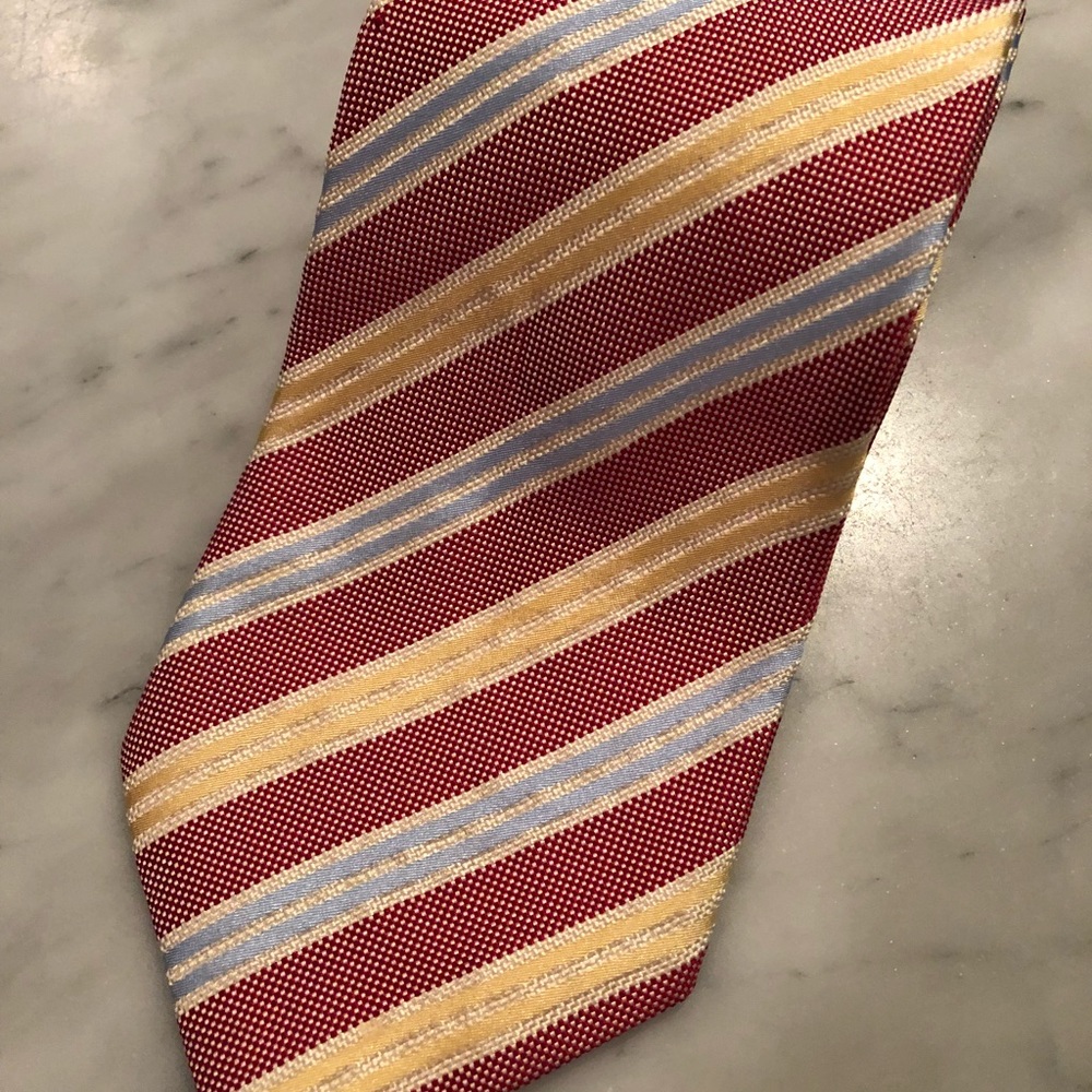 ERMENEGILDO ZEGNA red striped silk tie